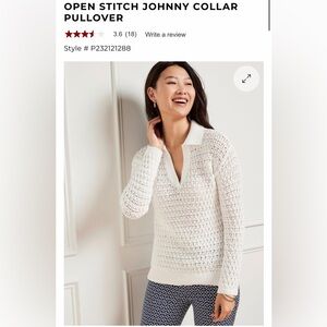 Talbots Cream V-Neck Sweater